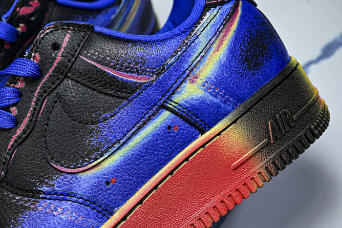 IB6834-001 AIR FORCE 1 LOW RETRO BLACK/RACER BLUE