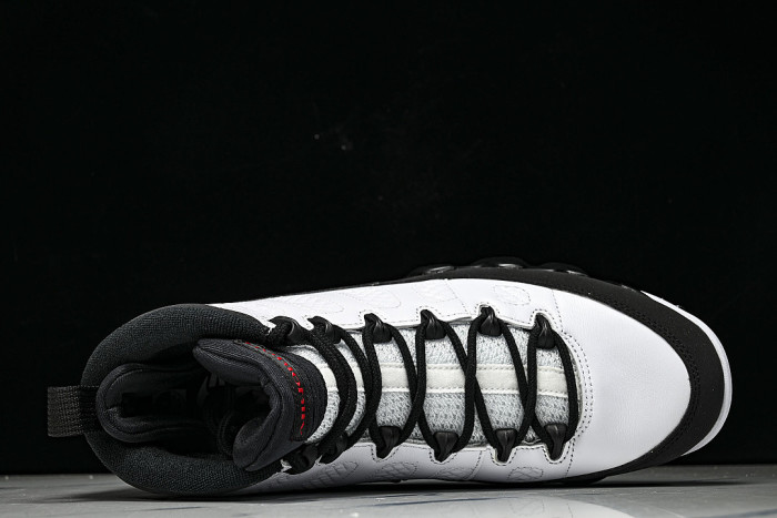 IX6179-100 AIR JORDAN 9 OG AJ9 MEN'S BASKETBALL SHOES FOR CELEBRITIES WHITE/BLACK
