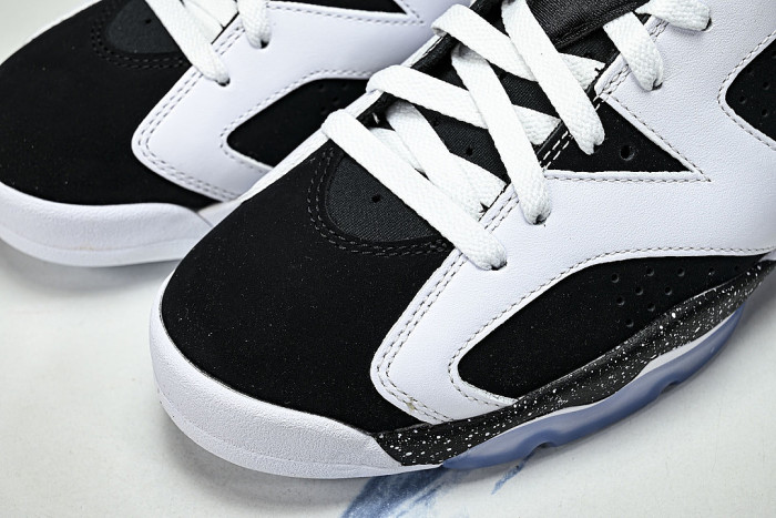 CT8529-108 AIR JORDAN AJ 6 MEN'S BASKETBALL SHOES FOR CELEBRITIES WHITE/BLACK