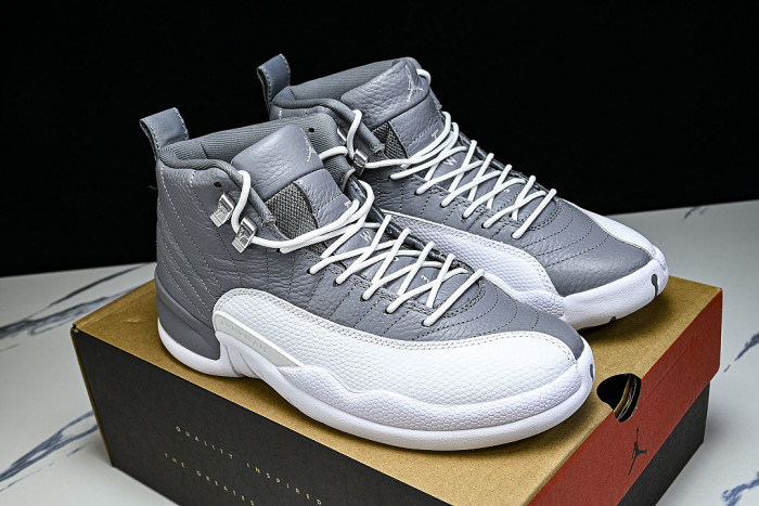 CT8013-015 JORDAN 12 RETRO STEALTH/WHITE/COOL GREY