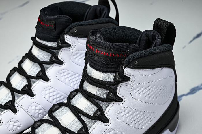 IX6179-100 AIR JORDAN 9 OG AJ9 MEN'S BASKETBALL SHOES FOR CELEBRITIES WHITE/BLACK