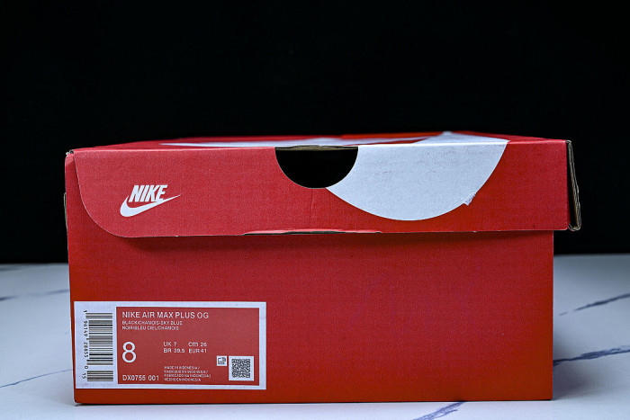 DX0755-001 AIR MAX PLUS OG BLACK/CHAMOIS/SKY BLUE/HYPER BLUE
