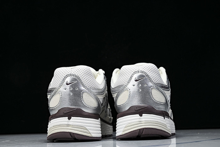 IV6035-030 P-6000 PRM RETRO CASUAL SPORTS DAD SHOES BEIGE/SILVER/BROWN