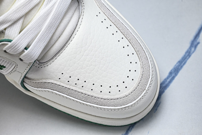 TRAINER LEATHER SPORTS SHOES WHITE/GREEN/WHITE