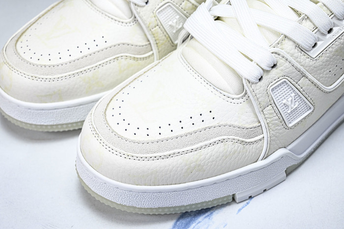 TRAINER LEATHER SPORTS SHOES BEIGE/BEIGE/BEIGE