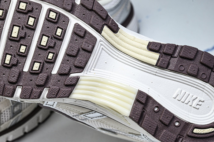 IV6035-030 P-6000 PRM RETRO CASUAL SPORTS DAD SHOES BEIGE/SILVER/BROWN