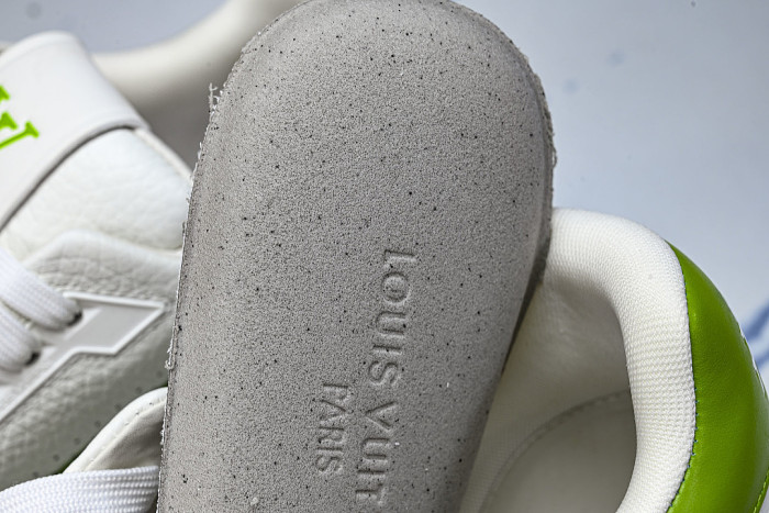 TRAINER LEATHER SPORTS SHOES WHITE/GREEN/WHITE