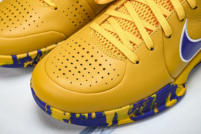 IV6592-700 LOS ANGELES LAKERS ZOOM KOBE 4 PROTRO SNEAKERS YELLOW/KLEIN BLUE