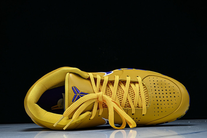 IV6592-700 LOS ANGELES LAKERS ZOOM KOBE 4 PROTRO SNEAKERS YELLOW/KLEIN BLUE
