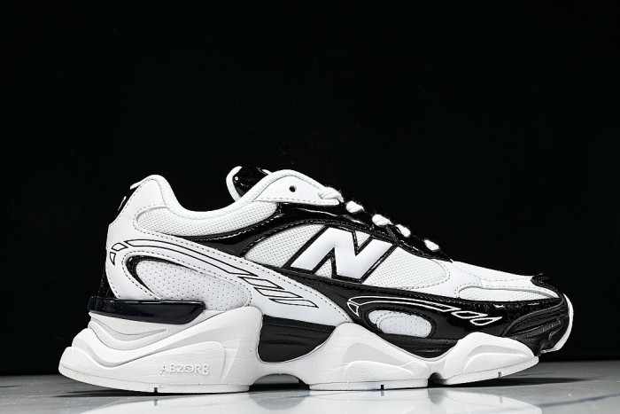 U906076M NEW BALANCE 9060 CO-BRANDED RETRO CASUAL SPORTS RUNNING SHOES WHITE/BLACK