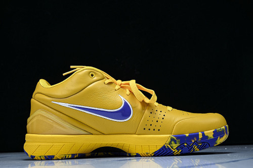 IV6592-700 LOS ANGELES LAKERS ZOOM KOBE 4 PROTRO SNEAKERS YELLOW/KLEIN BLUE