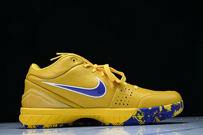 IV6592-700 LOS ANGELES LAKERS ZOOM KOBE 4 PROTRO SNEAKERS YELLOW/KLEIN BLUE