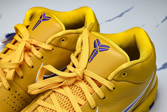 IV6592-700 LOS ANGELES LAKERS ZOOM KOBE 4 PROTRO SNEAKERS YELLOW/KLEIN BLUE