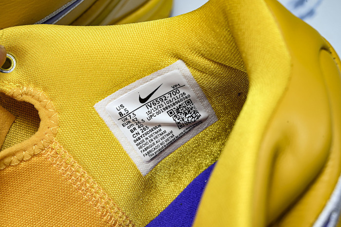 IV6592-700 LOS ANGELES LAKERS ZOOM KOBE 4 PROTRO SNEAKERS YELLOW/KLEIN BLUE