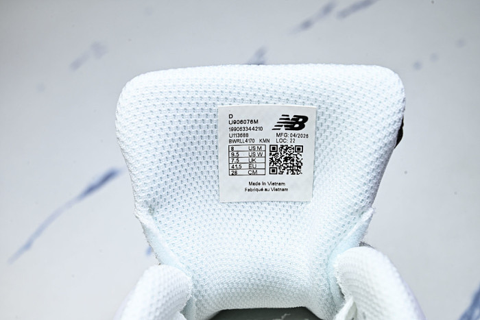 U906076M NEW BALANCE 9060 CO-BRANDED RETRO CASUAL SPORTS RUNNING SHOES WHITE/BLACK