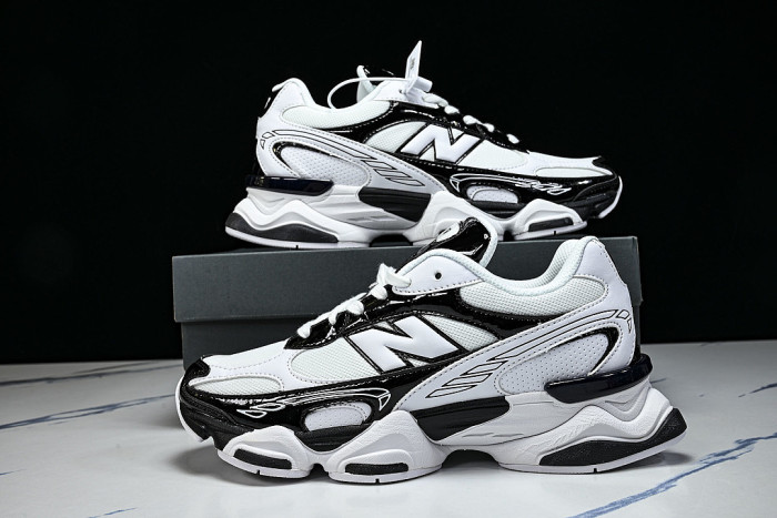 U906076M NEW BALANCE 9060 CO-BRANDED RETRO CASUAL SPORTS RUNNING SHOES WHITE/BLACK
