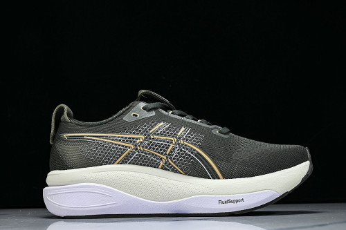 1011C167-200 GEL KAYANO 33 WEAR-RESISTANT GRIP SUPPORT TRAINING RUNNING SHOES BLACK/INKINESS
