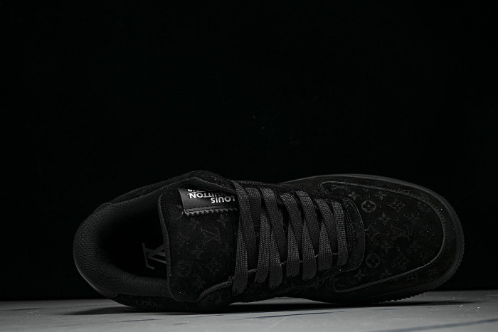 AIR FORCE 1 LOW-TOP CASUAL SNEAKERS BLACK/BLACK/BLACK