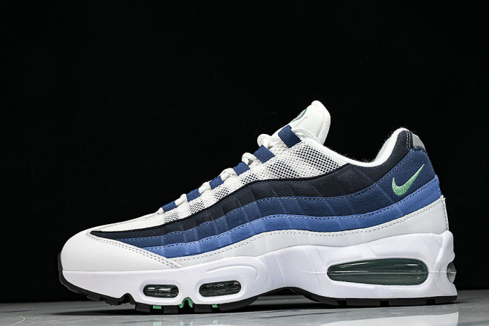 IH7855-100 AIR MAX 95 ANTI SLIP AND WEAR RESISTANT AIR CUSHIONED RUNNING SHOES BLACK/BLUE/WHITE
