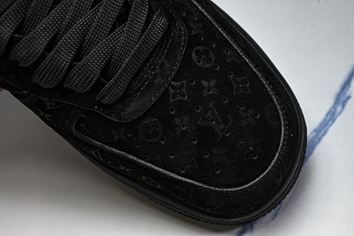 AIR FORCE 1 LOW-TOP CASUAL SNEAKERS BLACK/BLACK/BLACK