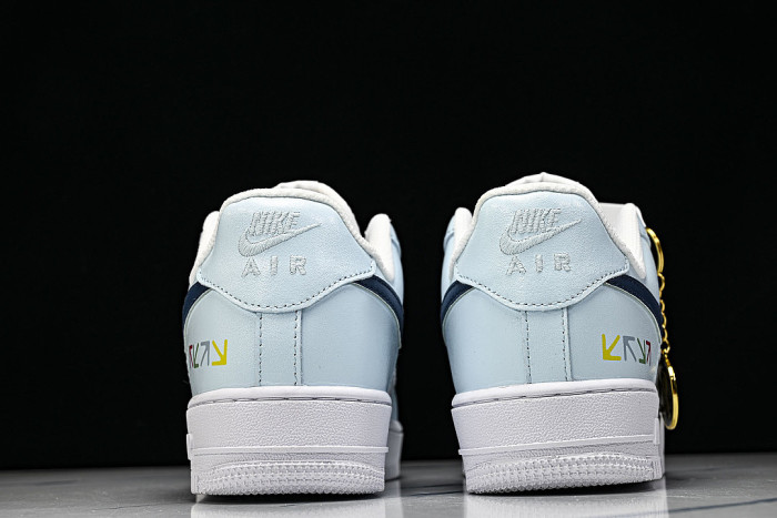 HV2511-100 AIR FORCE 1 07 LOW CASUAL SNEAKERS SKY BLUE/NAVY BLUE/WHITE