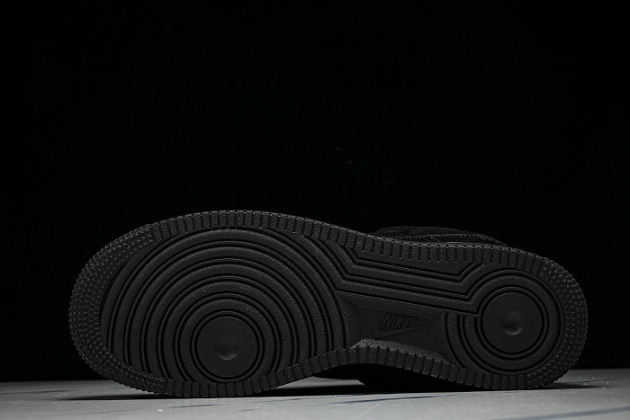 AIR FORCE 1 LOW-TOP CASUAL SNEAKERS BLACK/BLACK/BLACK