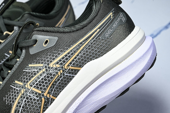 1011C167-200 GEL KAYANO 33 WEAR-RESISTANT GRIP SUPPORT TRAINING RUNNING SHOES BLACK/INKINESS