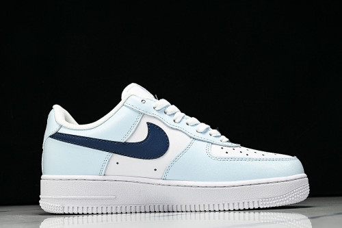 HV2511-100 AIR FORCE 1 07 LOW CASUAL SNEAKERS SKY BLUE/NAVY BLUE/WHITE
