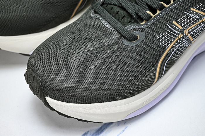 1011C167-200 GEL KAYANO 33 WEAR-RESISTANT GRIP SUPPORT TRAINING RUNNING SHOES BLACK/INKINESS