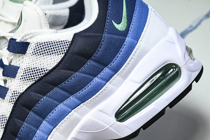 IH7855-100 AIR MAX 95 ANTI SLIP AND WEAR RESISTANT AIR CUSHIONED RUNNING SHOES BLACK/BLUE/WHITE
