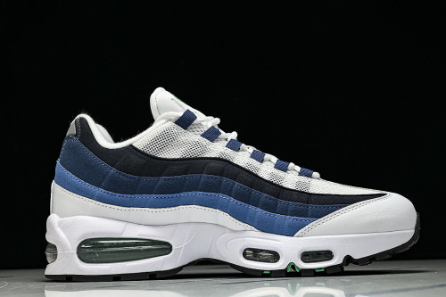 IH7855-100 AIR MAX 95 ANTI SLIP AND WEAR RESISTANT AIR CUSHIONED RUNNING SHOES BLACK/BLUE/WHITE