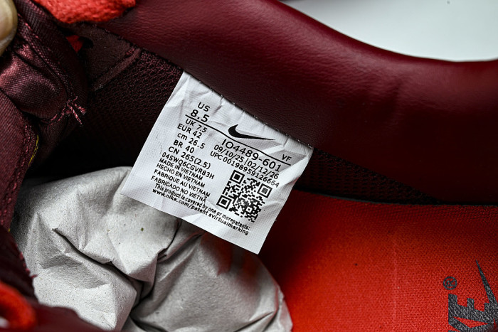 IO4489-601 AIR FORCE 1 07 LOW CASUAL SNEAKERS WINE RED/ORANGE
