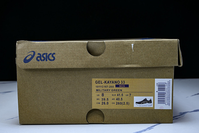 1011C167-200 GEL KAYANO 33 WEAR-RESISTANT GRIP SUPPORT TRAINING RUNNING SHOES BLACK/INKINESS