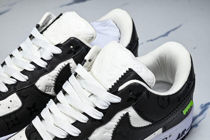 AIR FORCE 1 LOW LACE UP CASUAL SNEAKERS BLACK/WHITE