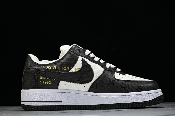 AIR FORCE 1 LOW LACE UP CASUAL SNEAKERS BLACK/WHITE