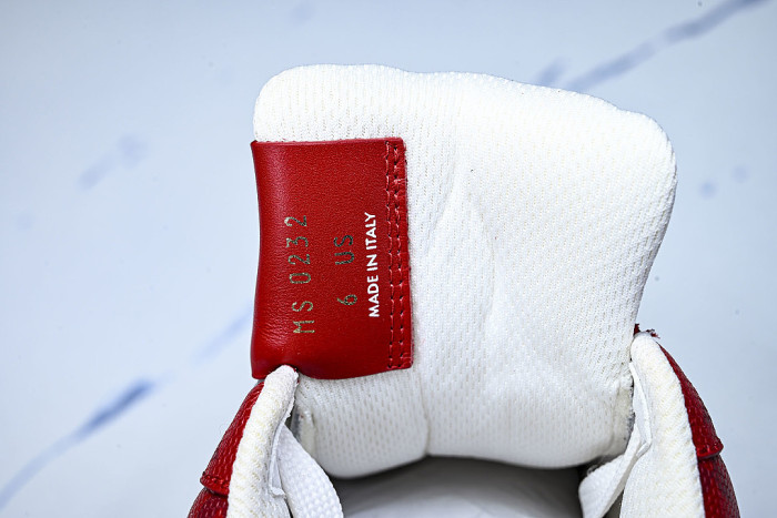 AIR FORCE 1 LOW-TOP CASUAL SNEAKERS WHITE/RED