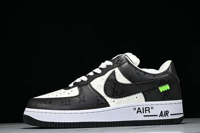 AIR FORCE 1 LOW LACE UP CASUAL SNEAKERS BLACK/WHITE