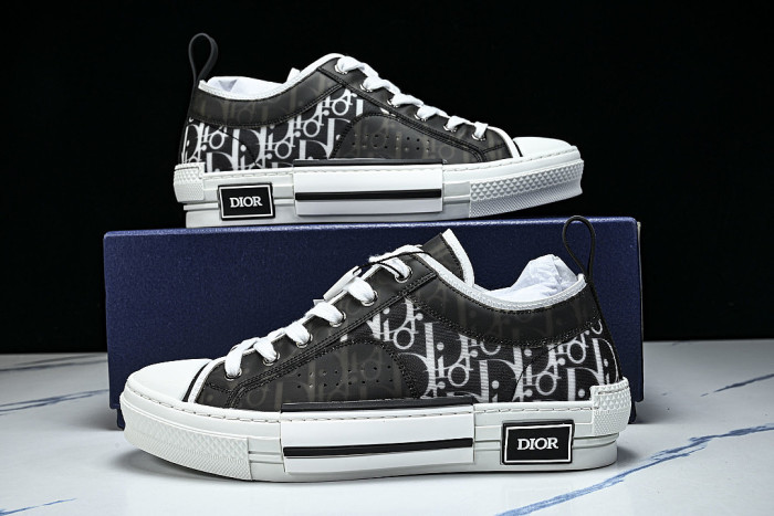 MEN'S LOW TOP PRINT B23 LACE UP FLAT SHOES COMBINED WITH CASUAL SPORTS SHOES BLACK/INKINESS
