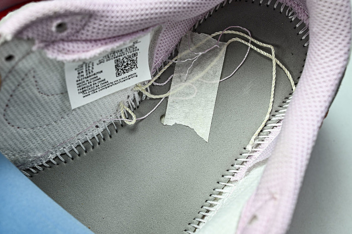 IQ7604-101 TRAVIS SCOTT X AIR JORDAN 1 LOW OG AJ1 BACK HOOK LOW TOP SHOES LIGHT PINK/RED