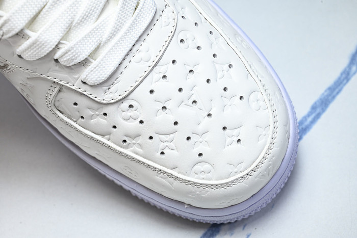 AIR FORCE 1 LOW LACE UP CASUAL SNEAKERS WHITE/PURE WHITE