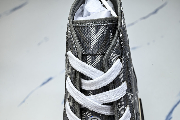 NEW STYLE MEN'S AND WOMEN'S SHOES OBLIQUE PRINTING B23 HIGH TOP SPORTS SHOES DARK GRAY/GREY