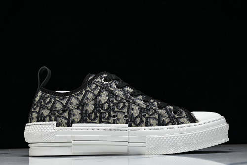 MEN'S LOW TOP PRINT B23 LACE UP FLAT SHOES COMBINED WITH CASUAL SPORTS SHOES BLACK/INKINESS