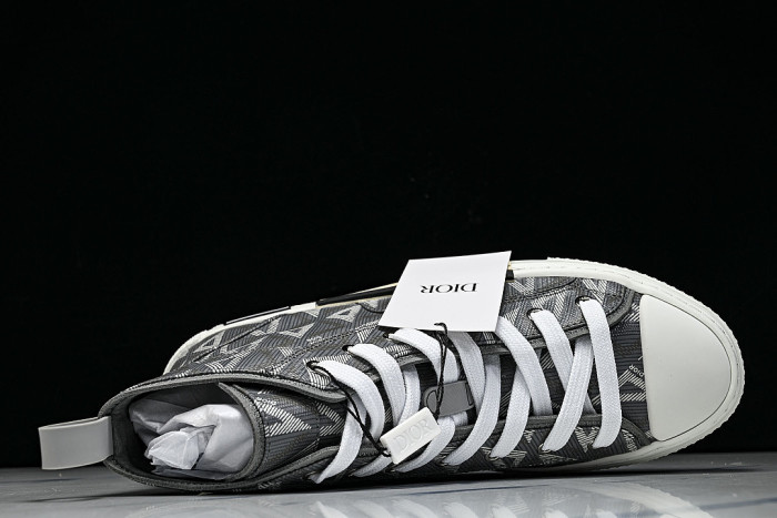 NEW STYLE MEN'S AND WOMEN'S SHOES OBLIQUE PRINTING B23 HIGH TOP SPORTS SHOES DARK GRAY/GREY