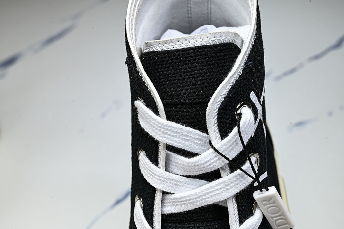 NEW STYLE MEN'S AND WOMEN'S SHOES OBLIQUE PRINTING B23 HIGH TOP SPORTS SHOES BLACK/INKINESS