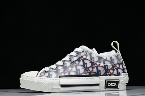MEN'S LOW TOP PRINT B23 LACE UP FLAT SHOES COMBINED WITH CASUAL SPORTS SHOES BLUE/WHITE