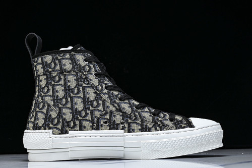 NEW STYLE MEN'S AND WOMEN'S SHOES OBLIQUE PRINTING B23 HIGH TOP SPORTS SHOES MATCHA GREEN/BLACK