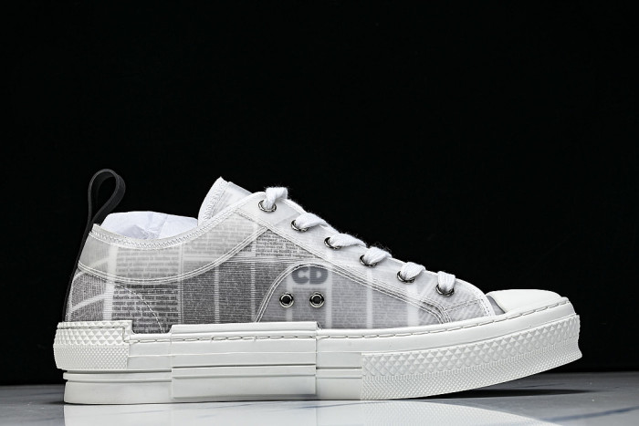 MEN'S LOW TOP PRINT B23 LACE UP FLAT SHOES COMBINED WITH CASUAL SPORTS SHOES LIGHT GRAY/GREY