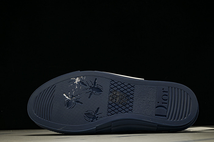 MEN'S LOW TOP PRINT B23 LACE UP FLAT SHOES COMBINED WITH CASUAL SPORTS SHOES NAVY BLUE/BLUE