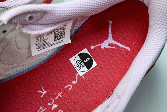 IQ7604-101 TRAVIS SCOTT X AIR JORDAN 1 LOW OG AJ1 BACK HOOK LOW TOP SHOES LIGHT PINK/RED