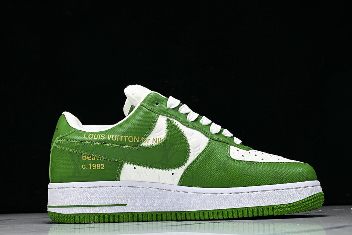 AIR FORCE 1 LOW LACE UP CASUAL SNEAKERS DARK GREEN/GREEN